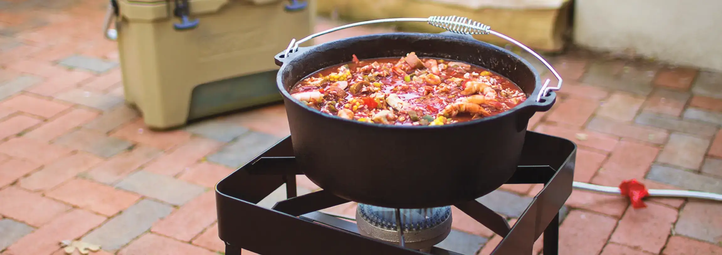 Outdoor Fryer on burner