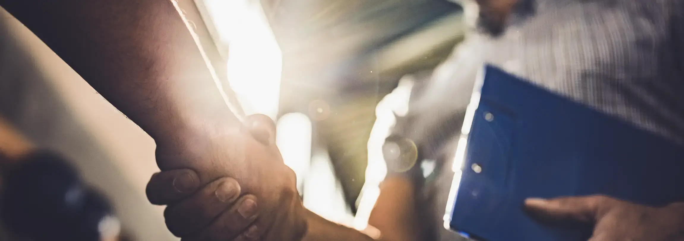 Two people shaking hands