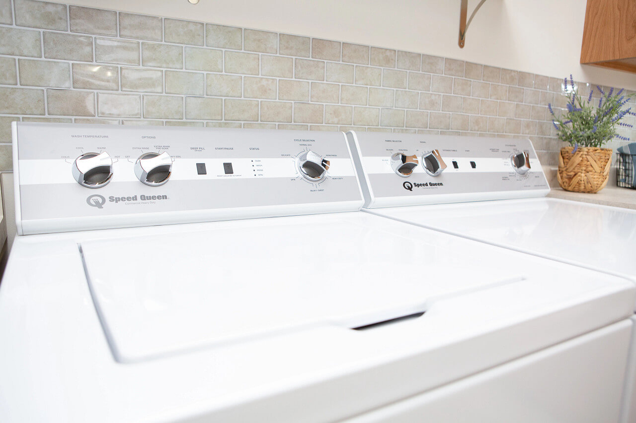 Speed Queen Washer and Dryer TC5 and DC5 close up