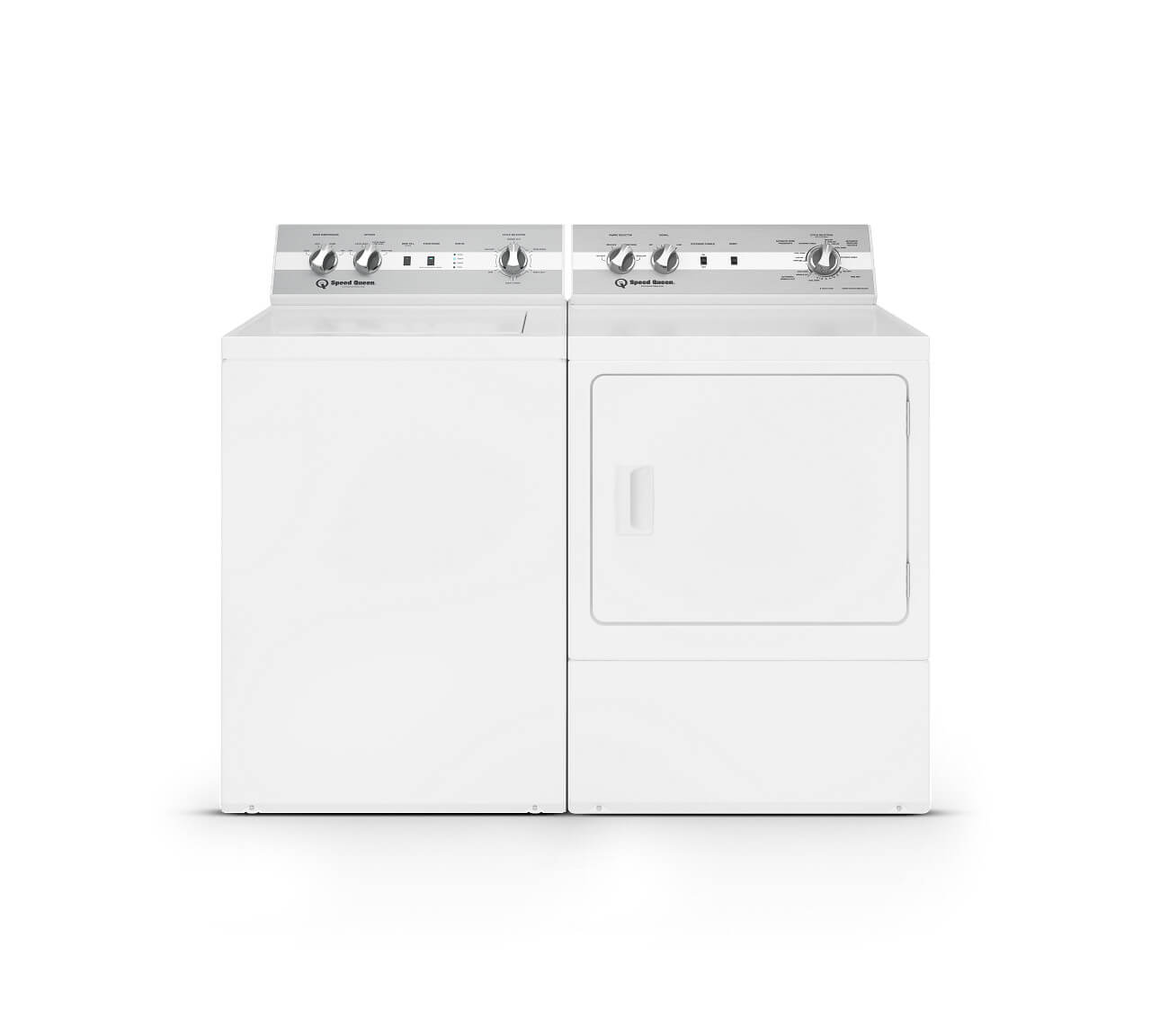 Speed Queen Washer and Dryer TC5 and DC5 front