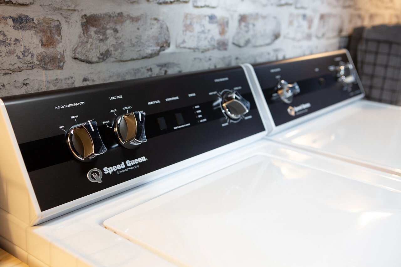 Speed Queen Washer Dryer 3000 controls close up