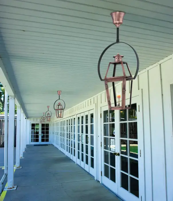 Acadian AD-24GB hanging from ceiling with half yoke mount