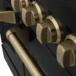 48in 6.0 cu. ft. Dual Fuel Range knobs close up