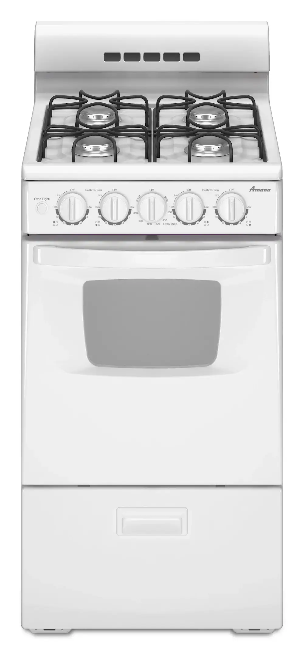 Amana 20-inch Gas Range front view