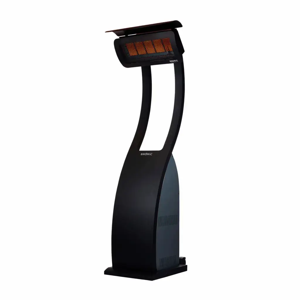 Tungsten Freestanding propane heater side view