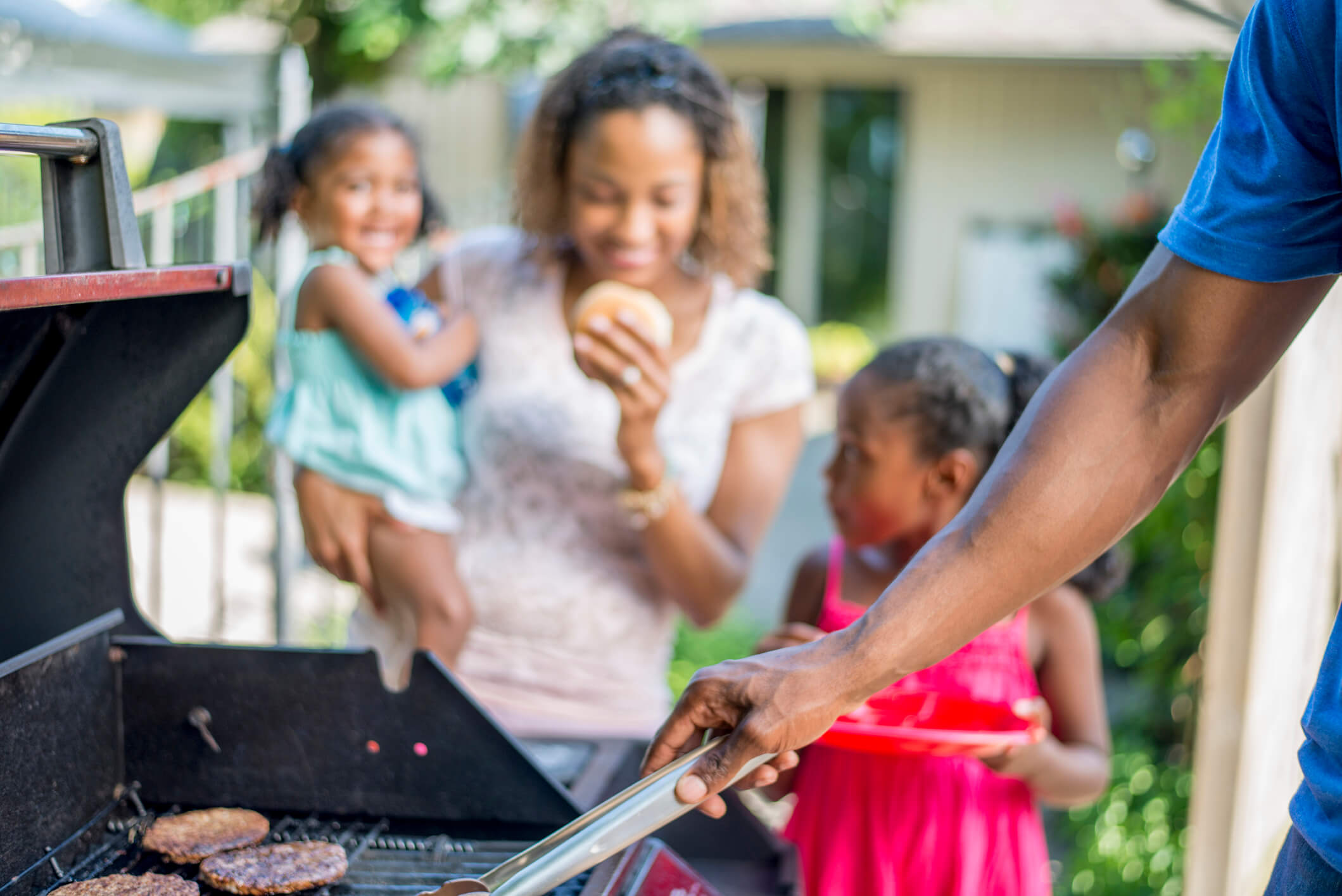 Family Enjoying BBQ